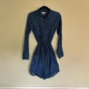 Banana Republic Western Denim Waist Tie Dress Size 8